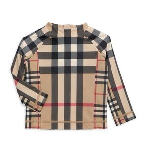 Kids Burberry plaid sleeve top